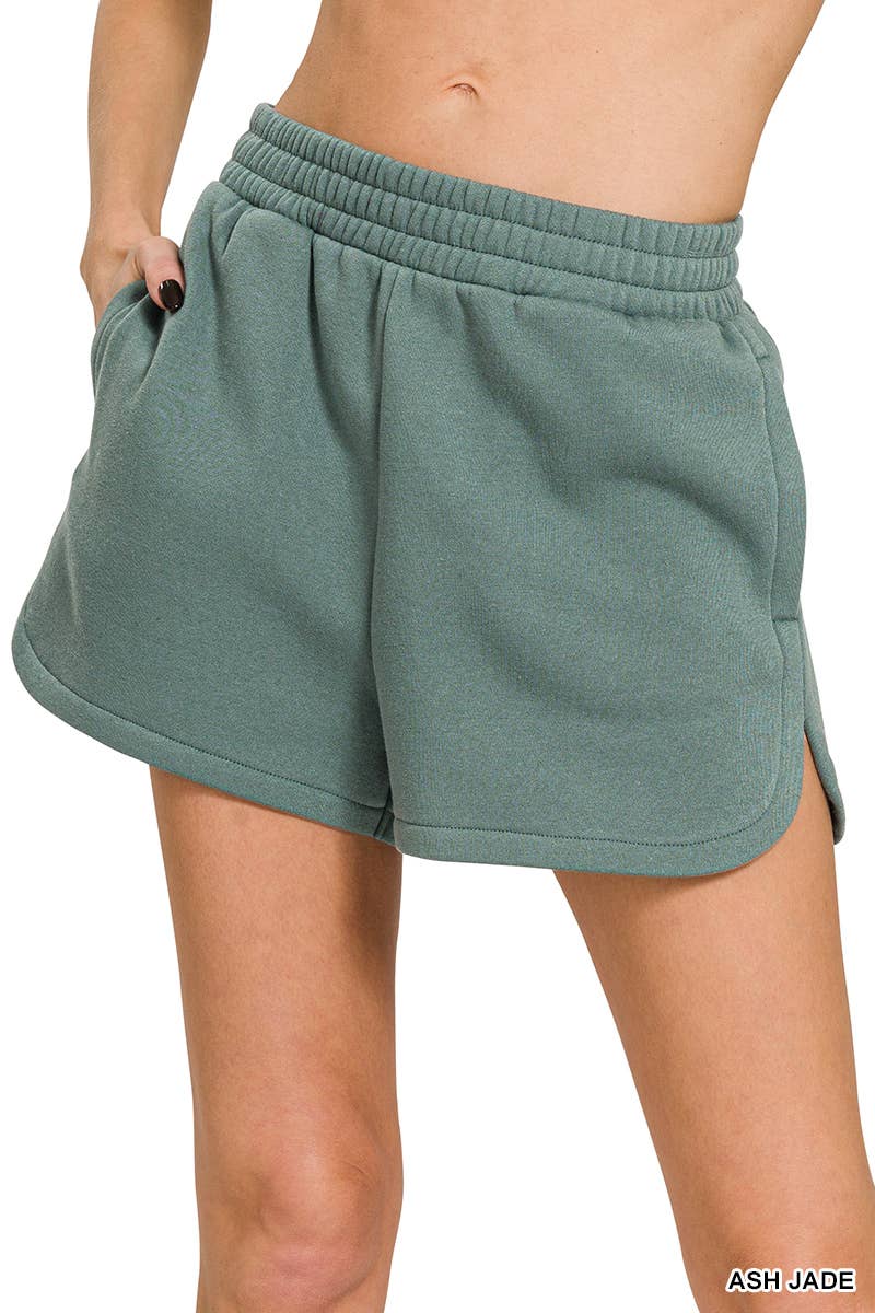 Fleece Shorts Acid Wash & Solid