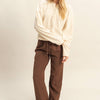 Mineral Washed Long-Sleeve Henley Top