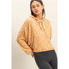 Long Sleeve Crop Acid Wash Sweatshirt