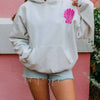 Floral Surfboard Embroidered Fleece Hoodie