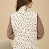 FLORAL QUILTED ZIP-UP PUFFER VEST