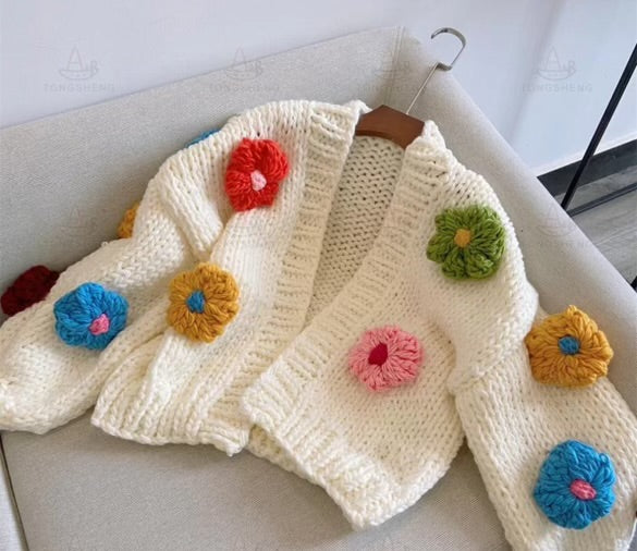 One Size - 3D Flower Sweater