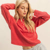Mineral Washed Long-Sleeve Henley Top