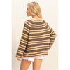 Kangaroo Pocket Detail Striped Pullover