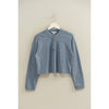 Mineral Washed Long-Sleeve Henley Top