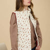 FLORAL QUILTED ZIP-UP PUFFER VEST