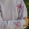 Butterfly Inspired Embroidered Fleece Hoodie