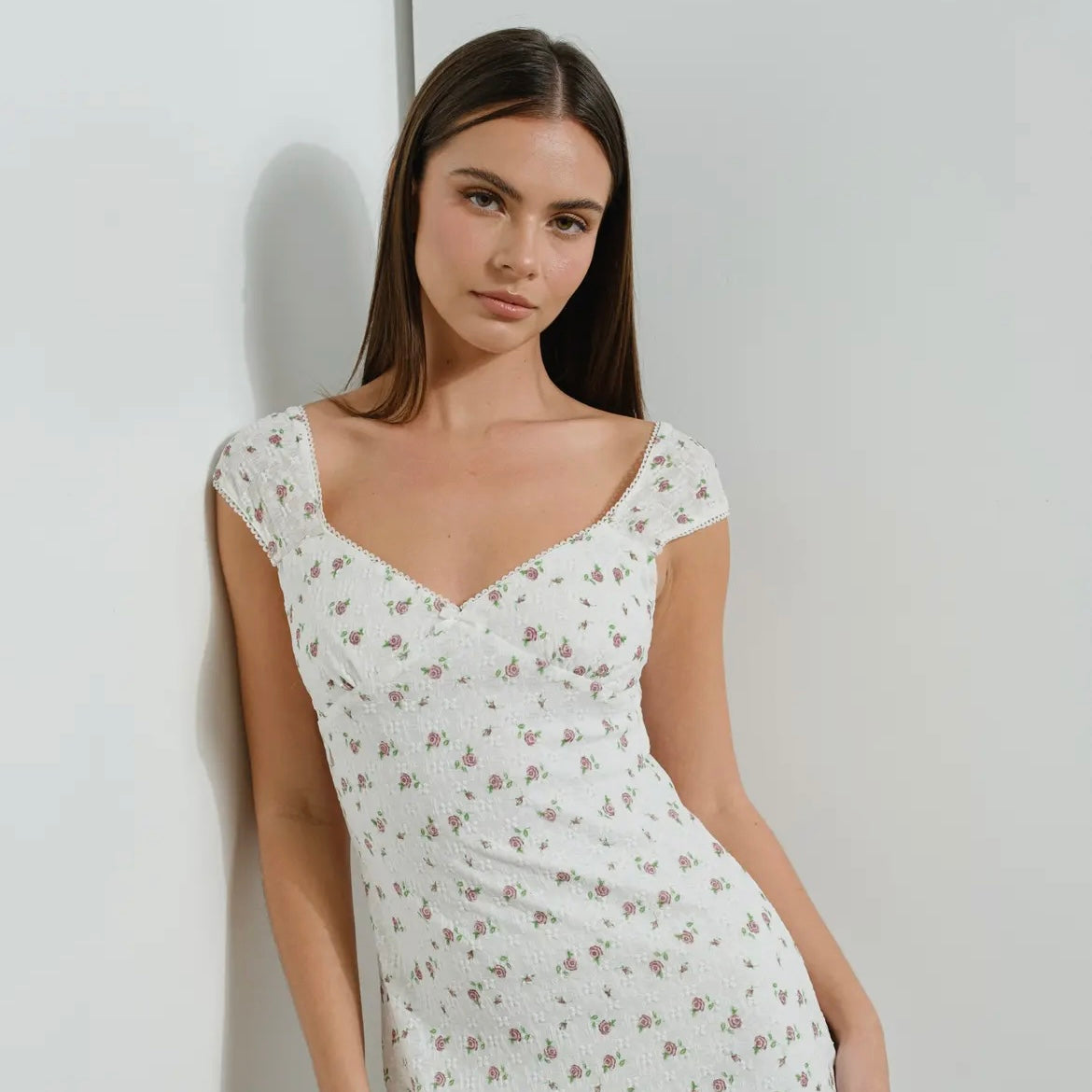 Textured Lace Mini Dress