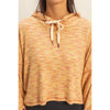 Long Sleeve Crop Acid Wash Sweatshirt
