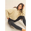 Long Sleeve Crop Acid Wash Sweatshirt