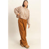 Long Sleeve Crop Acid Wash Sweatshirt