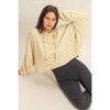 Long Sleeve Crop Acid Wash Sweatshirt