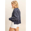 Unique Dot Patterned Crewneck Sweater