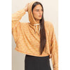 Long Sleeve Crop Acid Wash Sweatshirt