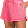 Fleece Shorts: Acid Wash & Solid